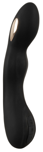 Черный вибратор-электростимулятор для точки G - 20,2 см. фото 4