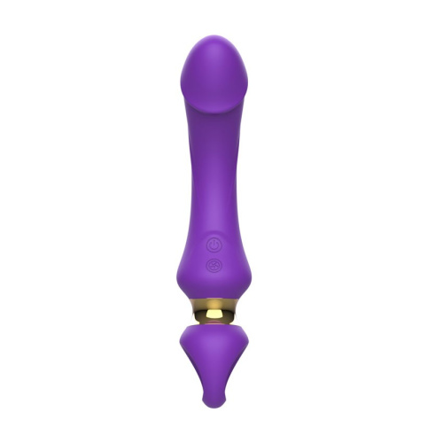 Фиолетовый изогнутый вибромассажер Moon Vibrator - 21,1 см. фото 4