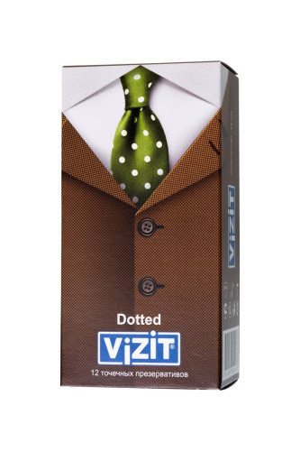 Презервативы с точечками VIZIT Dotted - 12 шт. фото 2