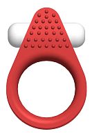 Красное эрекционное кольцо Silicone Stimu-Ring