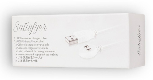 Белый магнитный кабель для зарядки Satisfyer USB Charging Cable фото 4