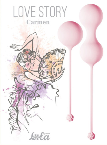 Набор розовых вагинальных шариков Love Story Carmen фото 5