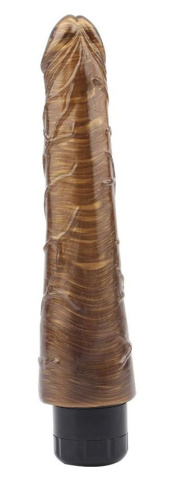 Золотистый вибратор-реалистик Johnny Boner - 23 см. фото 3