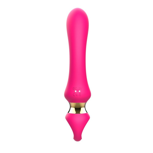 Розовый изогнутый вибромассажер Moon Vibrator - 21,1 см. фото 6