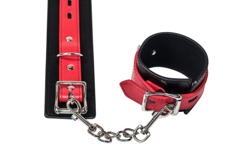 Черно-красные наручники Prelude фото 2