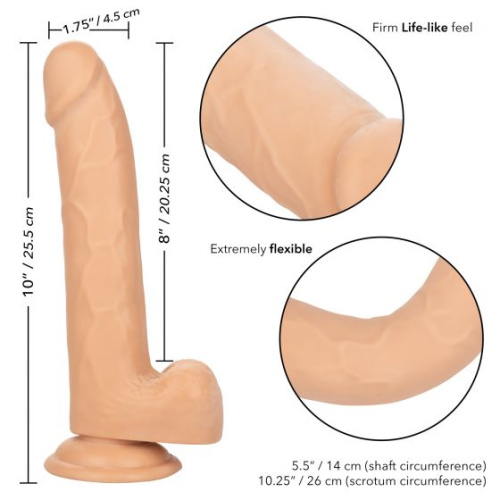 Телесный фаллоимитатор Size Queen 6  - 20,25 см. фото 3