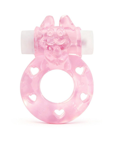 Розовое эрекционное виброкольцо в форме зайчика фото 2