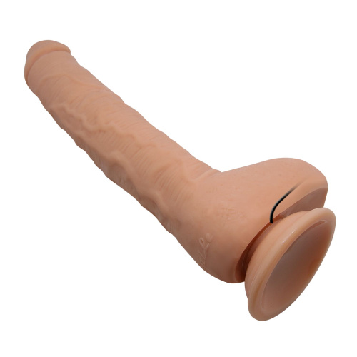 Телесный вибратор-гигант с выносным пультом Dick - 28 см. фото 6