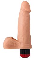 Реалистичный вибромассажёр из геля - 20 см.