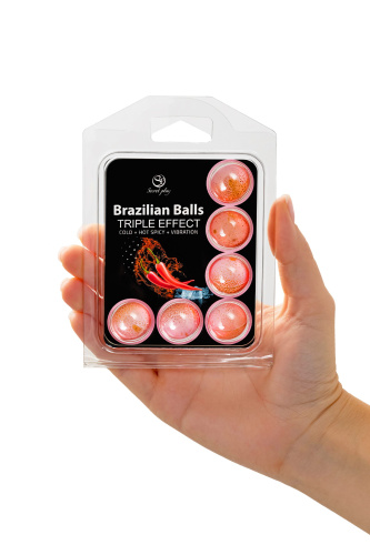 Набор из 6 шариков с массажным маслом Brazilian Balls с тройным эффектом фото 5