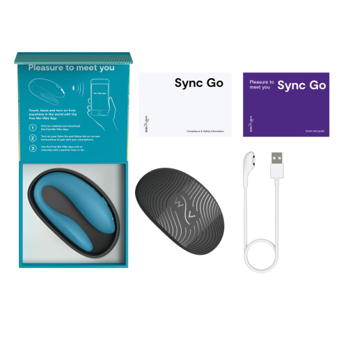 Бирюзовый вибромассажер для пар We-Vibe Sync Go фото 5