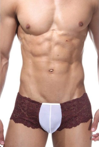 Кружевные трусы-хипсы с белой вставкой Кружевные трусы-хипсы с белой вставкой