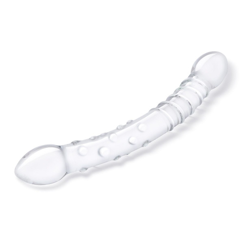 Двусторонний стеклянный фаллоимитатор 12’’ Girthy Double Trouble Glass Dildo - 30 см. фото 3