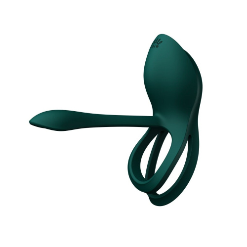 Зеленое эрекционное виброкольцо Bayek с пультом ДУ фото 6