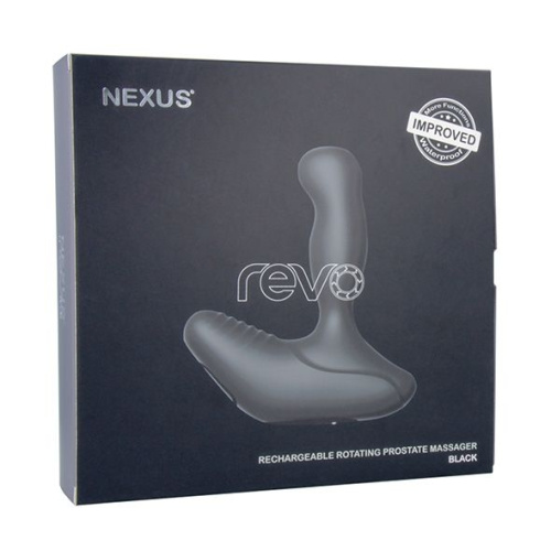 Черный вибромассажер простаты с вращающейся головкой Nexus Revo 2 фото 3