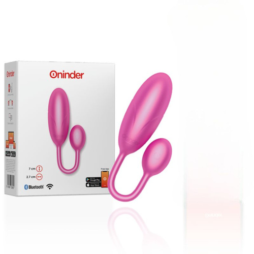 Розовое тихое виброяйцо с управлением через приложение фото 3