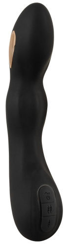 Черный вибратор-электростимулятор для точки G - 20,2 см. фото 5