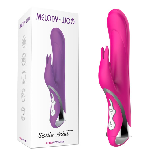 Ярко-розовый вибратор-кролик Missile Rabit - 23,5 см. фото 2