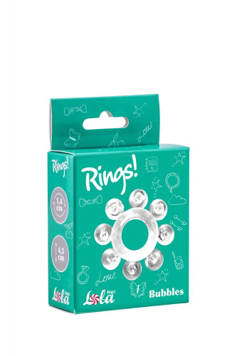 Прозрачное эрекционное кольцо Rings Bubbles фото 2