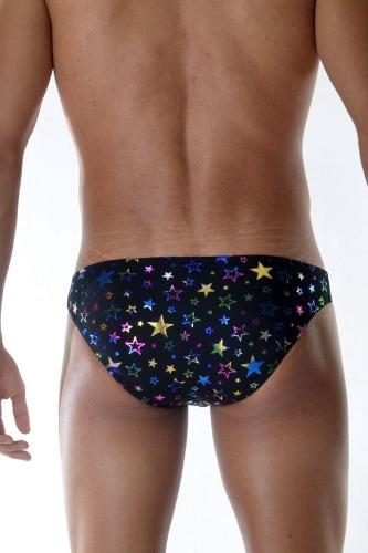 Сексуальные мужские трусы-слипы с разноцветными звездами фото 2 Сексуальные мужские трусы-слипы с разноцветными звездами фото 2