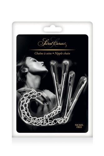 Регулируемые зажимы для сосков Sweet Caress Nipple Chain фото 2