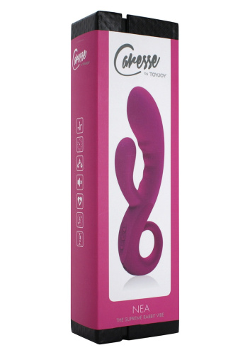 Розовый вибростимулятор NEA SUPREME RABBIT - 18 см. фото 2