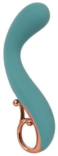 Бирюзовый вибратор для точки G The Magician G-Spot Vibrator - 19 см. фото 4