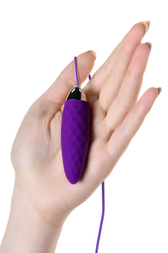 Фиолетовое узенькое виброяйцо с пультом управления A-Toys Cony, работающее от USB фото 4