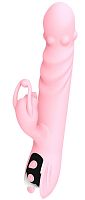 Розовый вибратор-кролик Ava - 21,9 см.