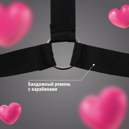 Черный комплект строп для фиксации на кровати фото 6