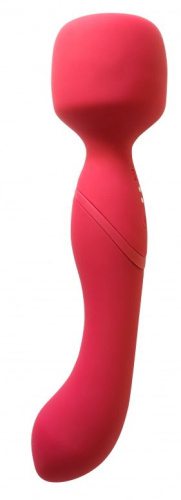 Красный двусторонний вибромассажер Heating Wand с нагревом - 22 см. Красный двусторонний вибромассажер Heating Wand с нагревом - 22 см.