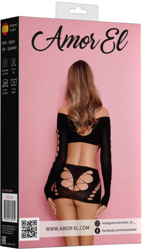 Соблазнительная мини-сорочка с имитацией шнуровки на груди фото 6