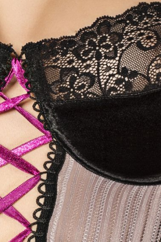 Корсет с прозрачными вставками и шнуровкой Fabio фото 2 Корсет с прозрачными вставками и шнуровкой Fabio фото 2