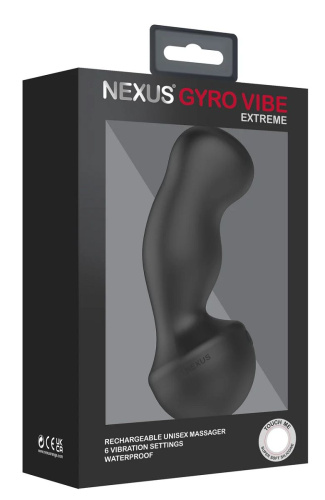 Черный вибростимулятор Nexus Gyro Vibe Extreme - 18 см. фото 2