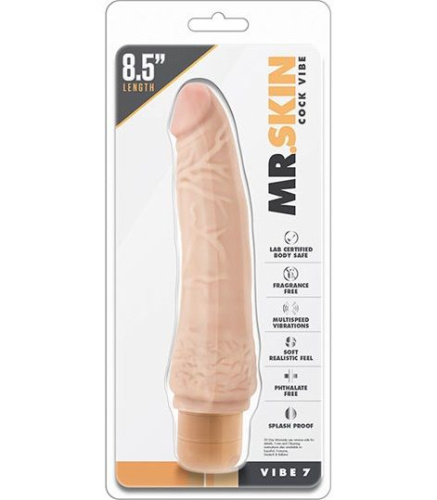 Телесный вибратор Cock Vibe 7 - 21,6 см. фото 2