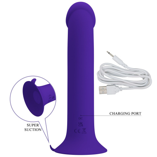 Фиолетовый вибратор с режимом боковой пульсации Murray-Youth - 19 см. фото 4