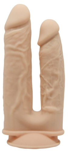 Телесный анально-вагинальный вибромассажер Model 1 с пультом ДУ Телесный анально-вагинальный вибромассажер Model 1 с пультом ДУ