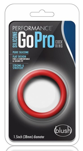 Красное эрекционное кольцо Silicone Go Pro Cock Ring фото 3