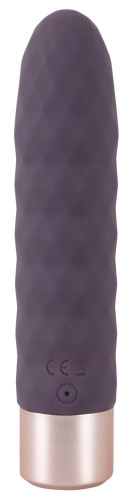 Фиолетовый мини-вибратор Elegant Diamond Vibe - 15 см. фото 3