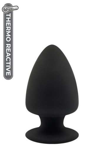 Черная анальная пробка PREMIUM SILICONE PLUG S - 9 см. фото 3