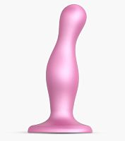 Розовая насадка Strap-On-Me Dildo Plug Curvy size M