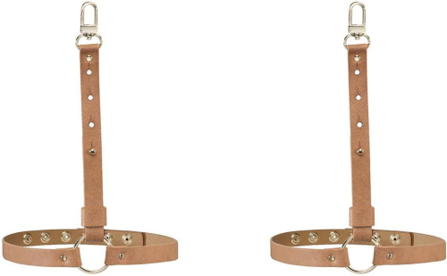 Коричневые гартеры с металлической фурнитурой