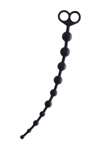 Черные анальные бусы Cephei - 33,5 см. фото 4