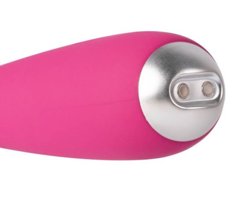 Ярко-розовый G-стимулятор IRIS Clitoral & G-spot Vibrator - 18 см. фото 5