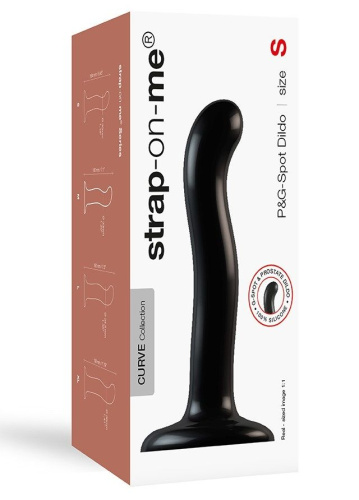 Черный фаллоимитатор-насадка Strap-On-Me P&G spot Dildo size S - 16,4 см. фото 3