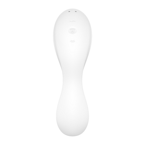 Белый вибратор 3-в-1 Curvy Trinity 5+ фото 4