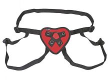 Красно-черные трусики-джоки с фиксацией насадки кольцом