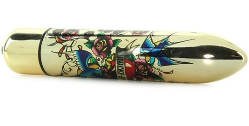 Золотистый вибратор If You Love Me - 16 см. фото 2 Золотистый вибратор If You Love Me - 16 см. фото 2