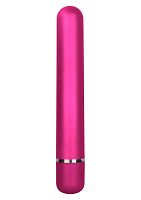 Ярко-розовый гладкий вибратор GYRATING VIBRATOR - 18 см.