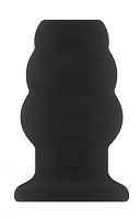 Чёрная анальная пробка с тоннелем №49 Small Hollow Tunnel Butt Plug 3 Inch - 7,7 см.